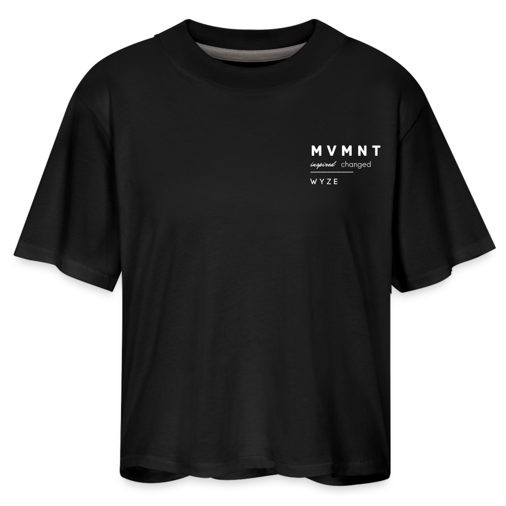 WT04 Boxy Tee (Black, Women's) - black