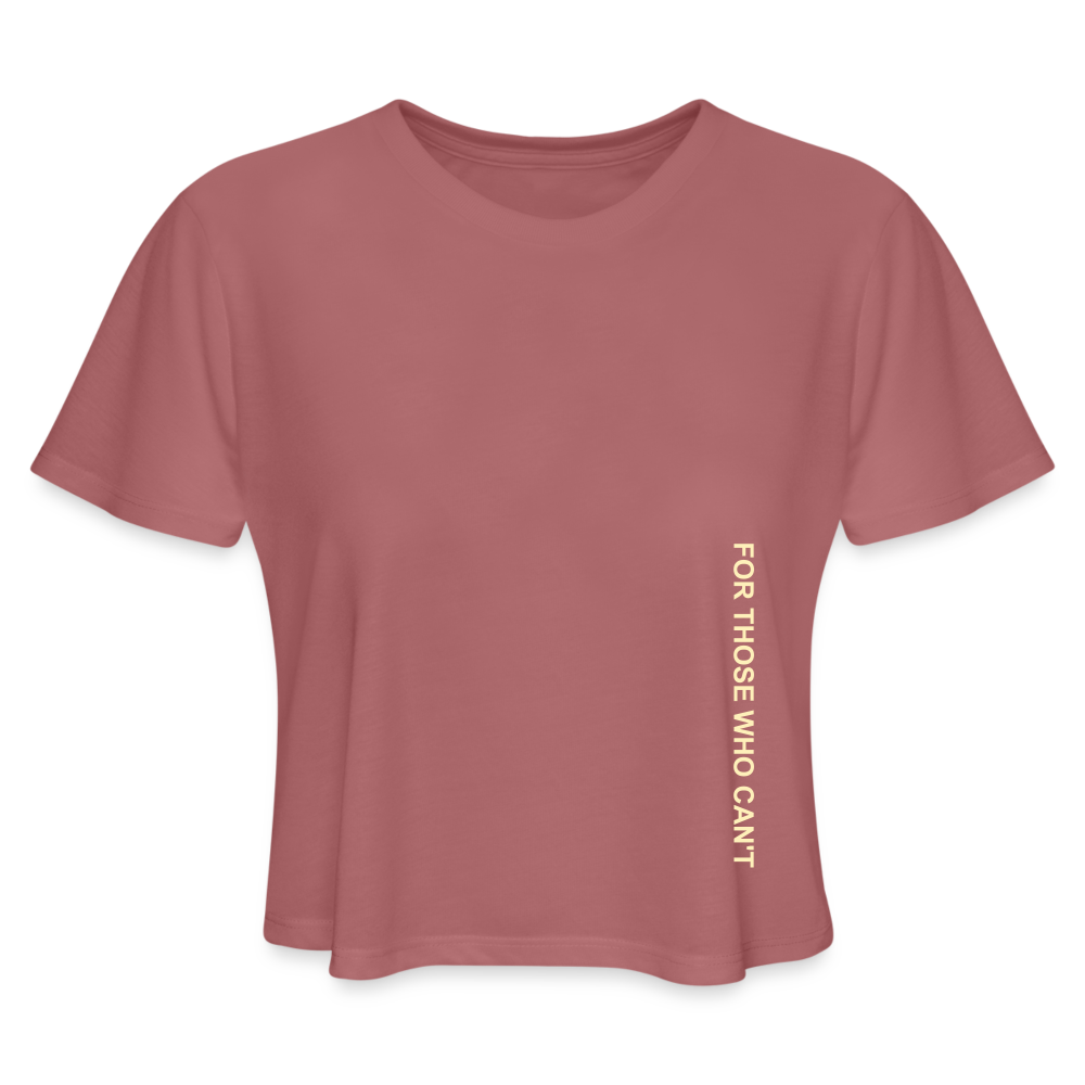 WT04 FTWC Cropped Tee (Mauve, Women's) - mauve